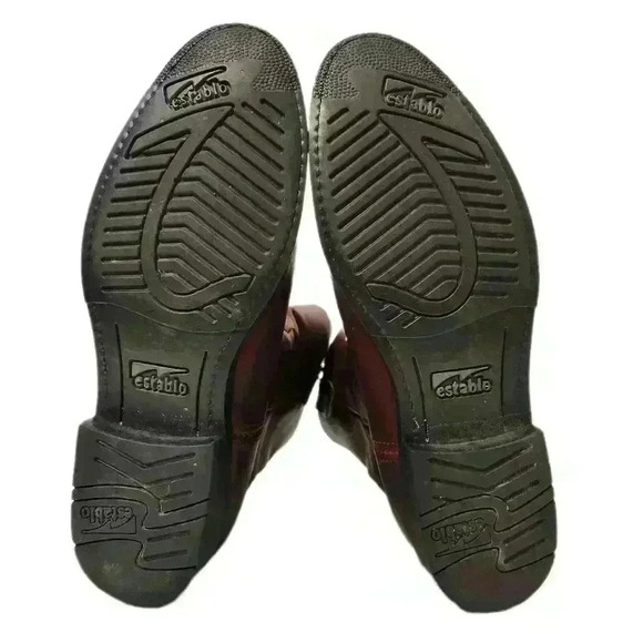 Establo Men's Workboots, Leather Western Cowboy Pull on  US Men's 9 - Picture 5 of 9